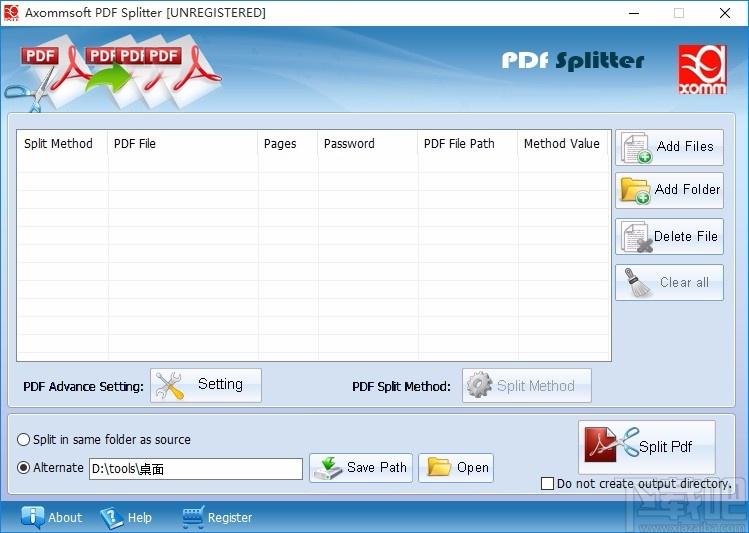 Axommsoft PDF Splitter下载,pdf分割软件,pdf分割