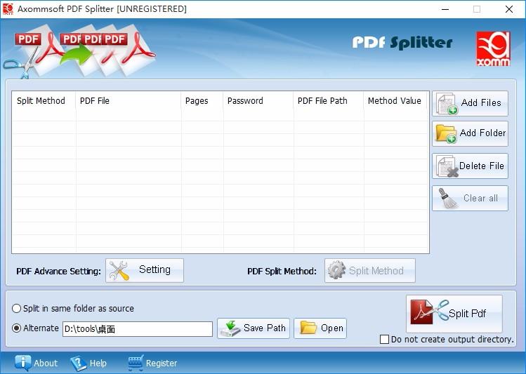 Axommsoft PDF Splitter下载,pdf分割软件,pdf分割