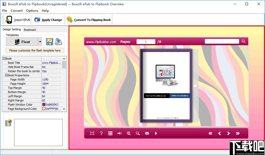 Boxoft ePub to Flipbook下载,文档转换,电子书,动画书籍